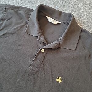 Vintage Brooks Brothers Golden Fleece Polo Shirt Men's Large Black Made in USA